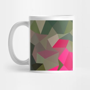 Cerise Red Green Abstract Low Polygon Background Mug